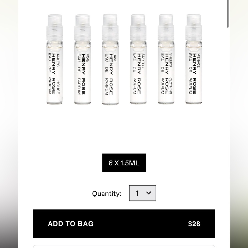 Henry Rose Eau de Parfum Fresh Sample Set